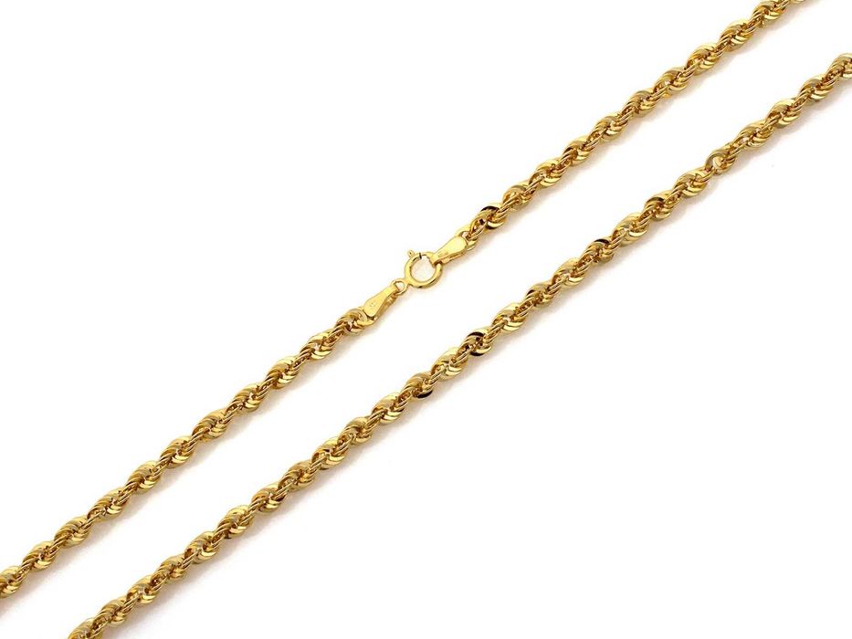Łańcuszek damski złoty gruby splot korda 3.4 mm PR 585