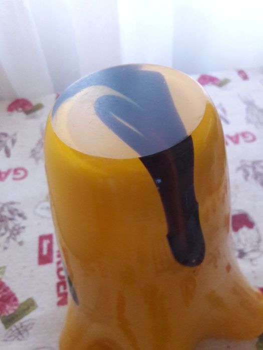 Vaso de flores em vidro soprado