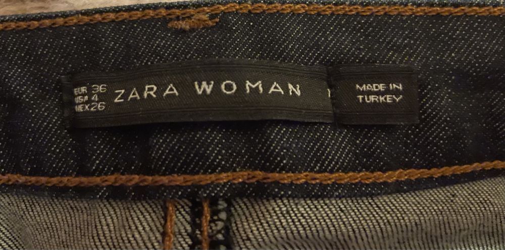 Spodnie jeansowe Zara ciemny granat r.36