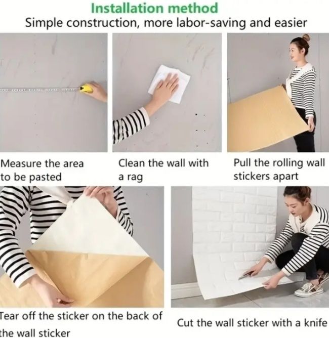 Одна рулон  3D самоклеючих обоїв 50см * 10м