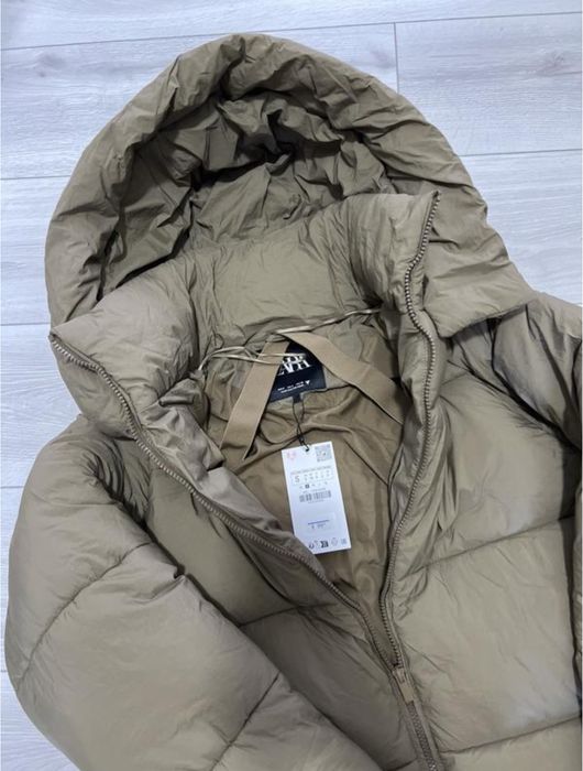 Пуховик пальто zara зима хс с м л