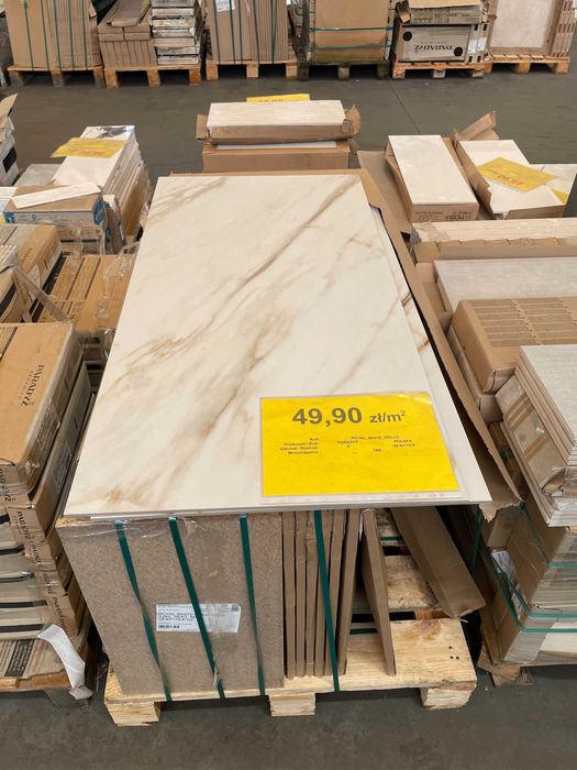 Płytka gresowa Royal white gold mat 60x120 2 GATUNEK