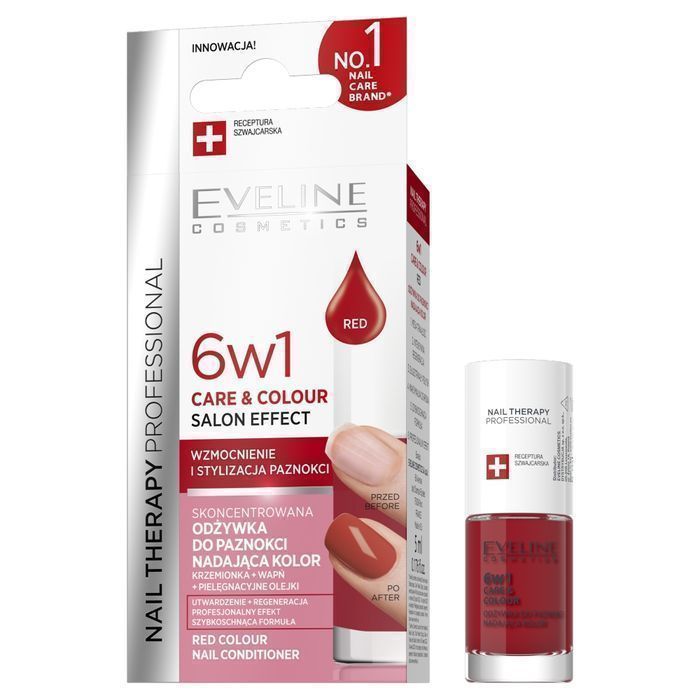 Eveline Cosmetics odżywka do paznokci nadająca kolor Red 5ml