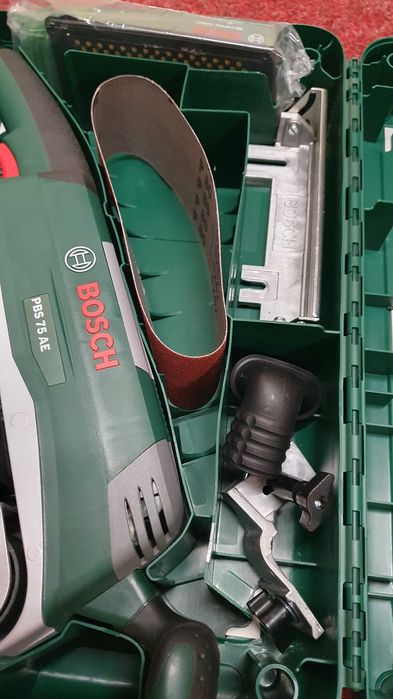 BOSCH PBS 75 AE - szlifierka pasowa taśmowa + walizka.