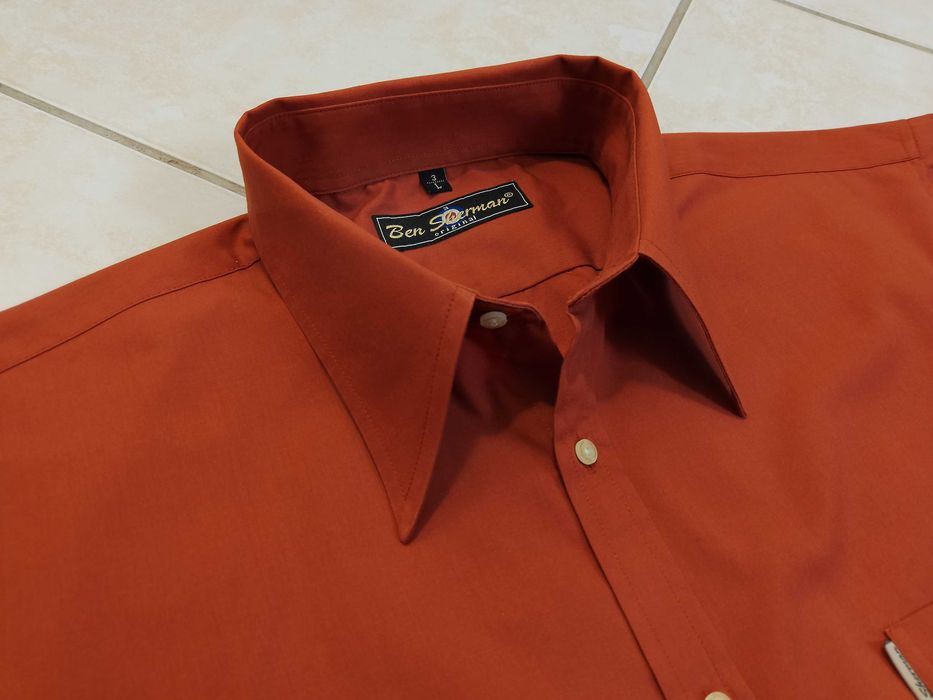 BEN SHERMAN USA - NOWA! Koszula Męska krótki rękaw rozmiar L