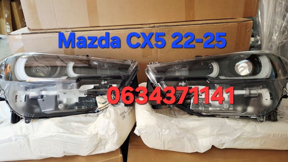 Фара Мазда Full LED Mazda CX5 22-25 KPF351040 KPF351030 молдинг USA без АФС бампер кріплення накладка радіатор