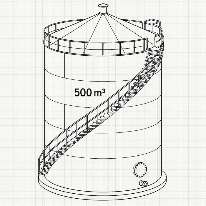 Zbiornik stalowy 500m3