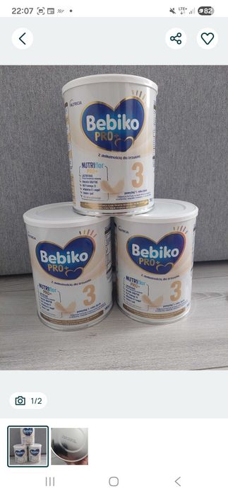 3 sztuki Bebiko Pro 3, mleko modyfikowane