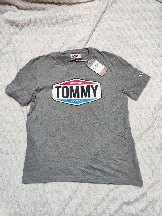 T-shirt Tommy Jeans S Szary Nowy z Metką