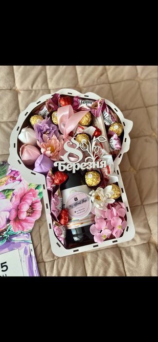 Подарунок дружині,дівчині, подарок девушке, солодкий бокс, 8 березня