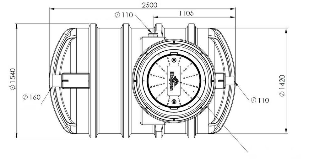 Oczyszczalnia Biologiczna Kingspan BioAir 1  + Tunele AQB