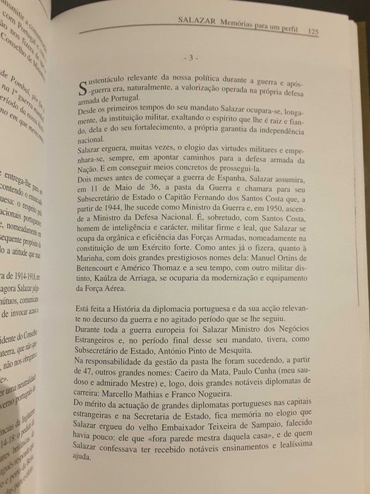 Salazar Memórias para um Perfil
