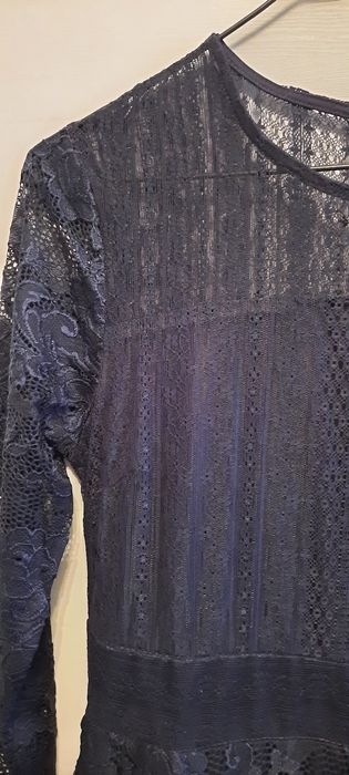 Sukienka elegancka koronka granat 36 S Esmara