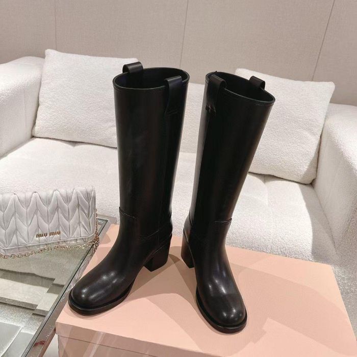 Kozaki Miu Miu black leather