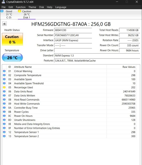 SSD nvme 256GB и HDD 1tb 2.5