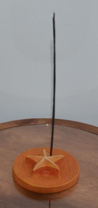 Suporte de Incenso, “ESTRELA” - Artesanato em Pó de Pedra