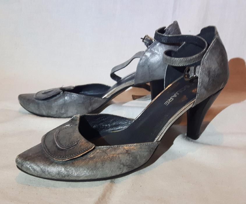 Buty 37 eleganckie srebrne jak nowe studniówka