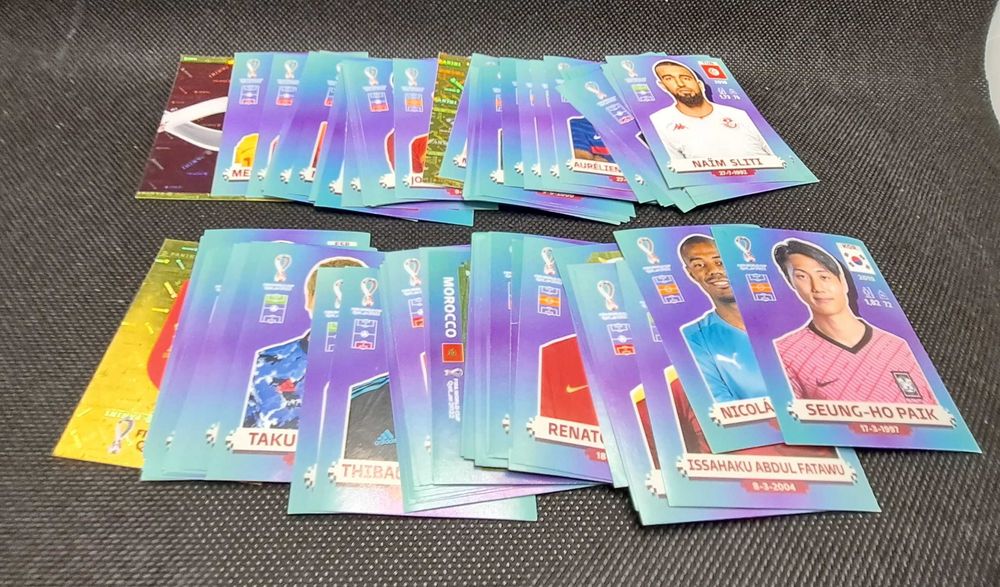 Cromos Euro 2008, 2012 e 2024 e Mundial 2022