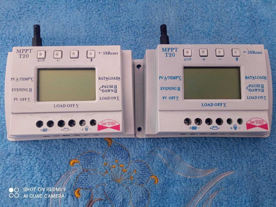 Контролер для сонячної панелі MPPT T20 20A 12V/24V з LCD