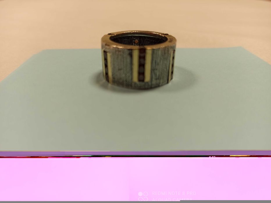 Anel Prata e ouro com Pedras topázio