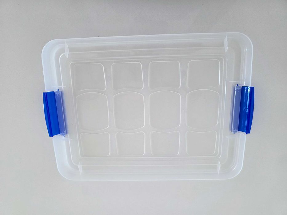 Caixa Arrumação Plástico Transparente 40x30x22cm - Bom Estado