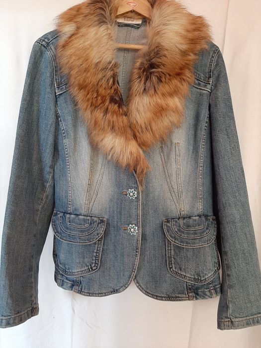 Kurtka dzinsowe z rudym lisem, roz. 42