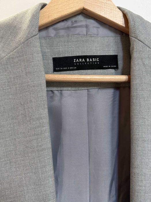 Szara marynarka zara basic