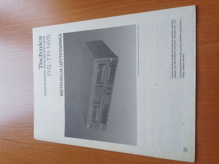 Instrukcja użytkownika Technics RS-TR165