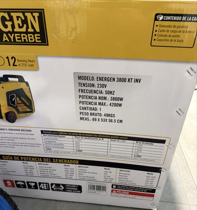 GERADOR Gasolina ENERGEN 3800 KT Inv