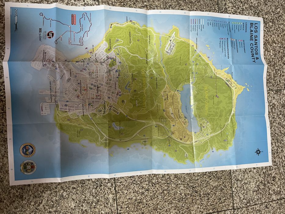 Mapa jogo Gta V Ps3