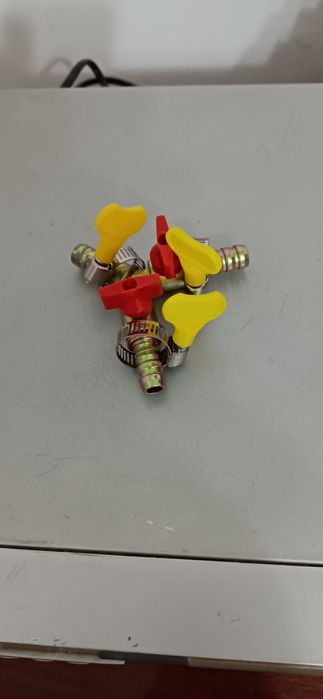 Cruzeta com torneiras de segurança de gás