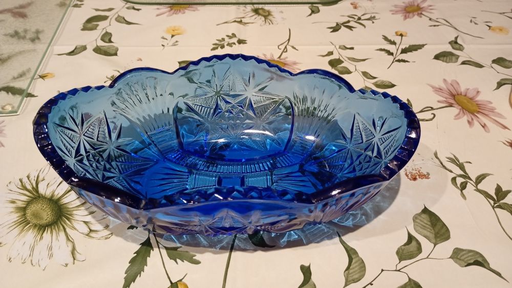 Kobaltowa  żardiniera Ząbkowice