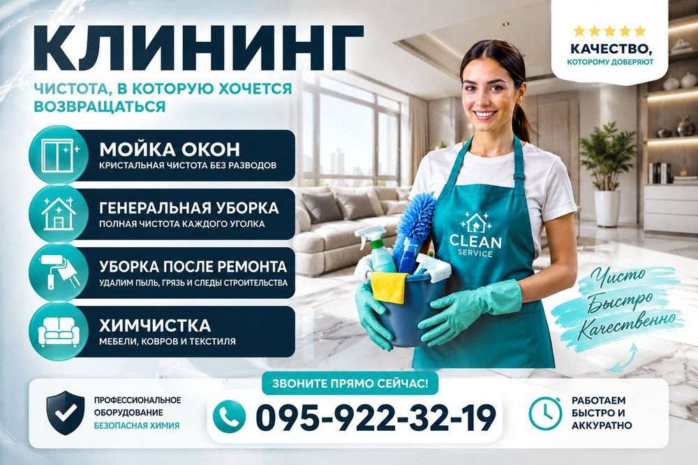 Генеральная уборка| Мытьё окон | Клининг | Уборка квартир|Одесс|Хим.чистка