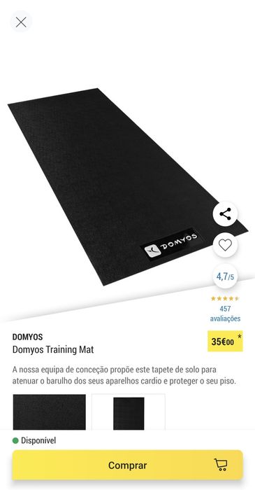Elíptica Domyos EL 120 e tapete Domyos