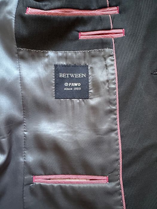 Marynarka Pawo w paski stan dobry rozmiar L, granatowa