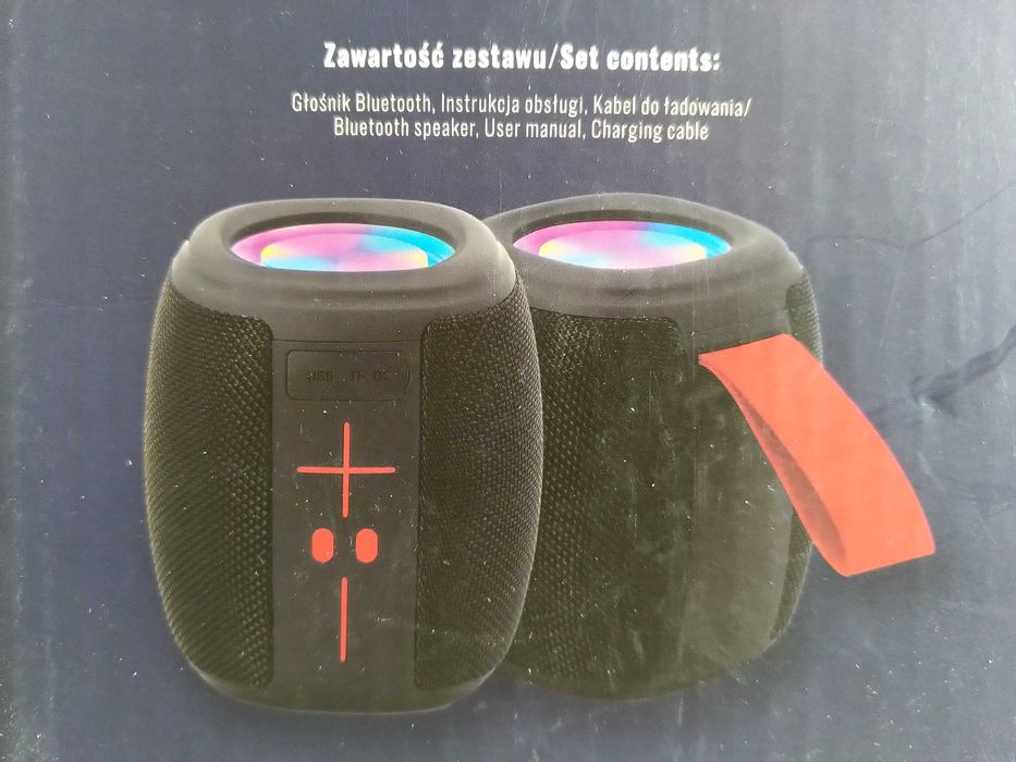 NOWY Głośnik Bezprzewodowy 5W BT 5.3 RGB Radio FM usb micro-sd FOREVER