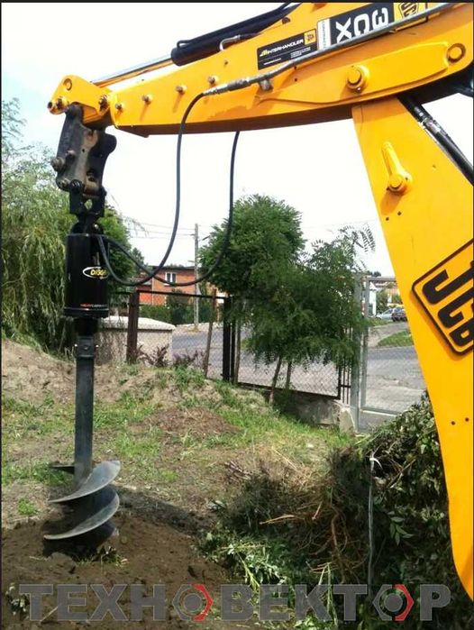 Гідробур до екскаваторів навантажувачів JCB CAT VOLVO Komatsu Hidromek