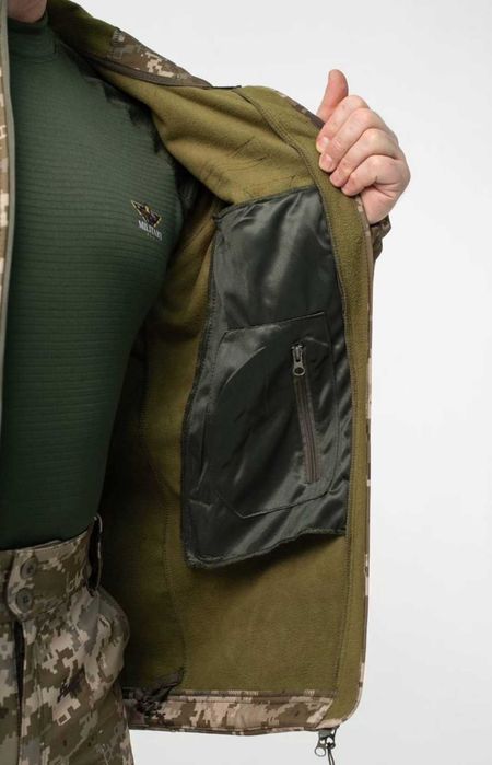 Демісезонна тактична куртка Софт шелл піксель ЗСУ куртка Soft Shell