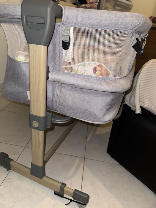 Berço Next2Me Kinderkraft Neste Air Cinzento