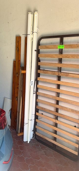 Vendo em separado - 3 Estores de Rolo Grandes e Médio (Bege/Creme) – VER DESCRIÇÃO