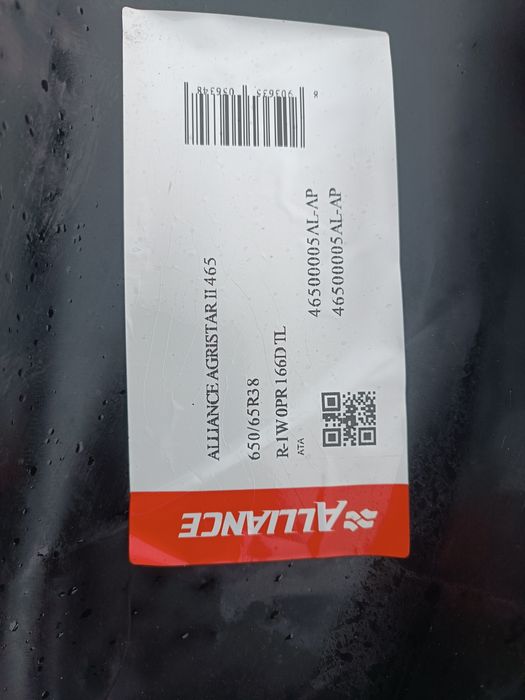 650/65R38 Alliance AgriStar II 465 NOWE