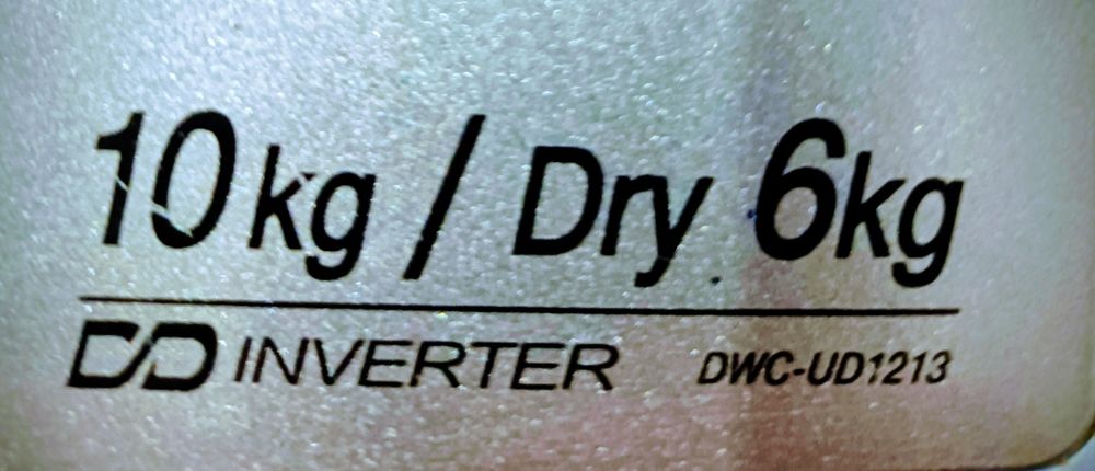 Pralka pralnica suszarka 10/6 kg.