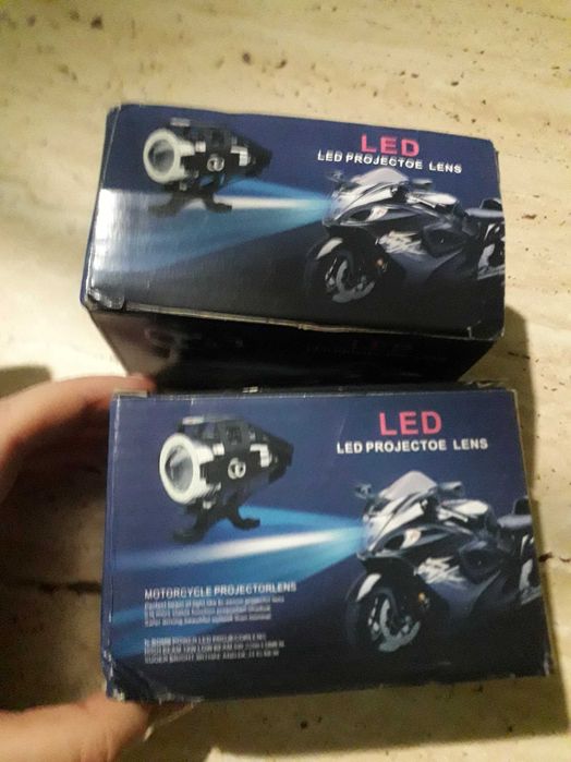 2PCS 125W MiniU7 Світлодіодні фари для мотоцикла Прожектор Angel Light