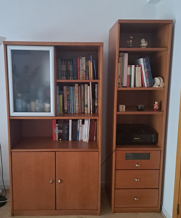 Conjunto móveis madeira maciça