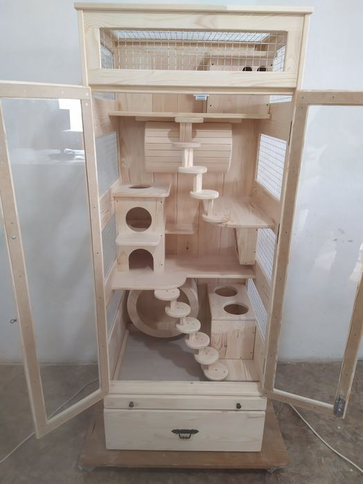 Вітрина клітка для шиншил білок звичайних дегу