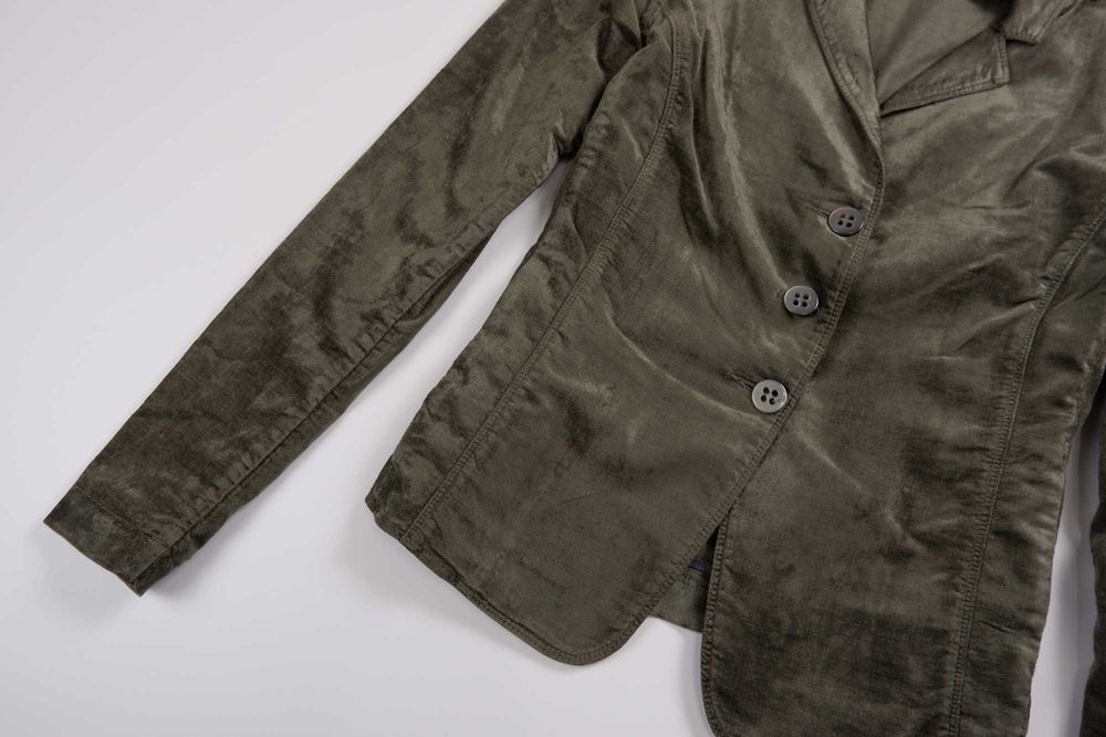Пиджак SCHUMACHER L/XL женский хаки велюровый бархат max mara