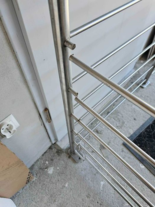 balustrada, na balkon, wejście inox, stal nierdzewna