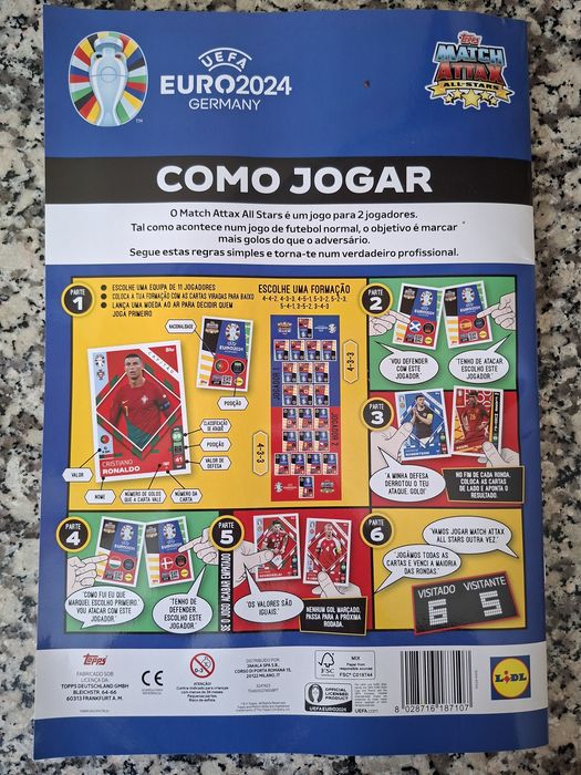 Caderneta completa cartas Euro 2024