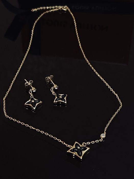 Серьги Louis Vuitton оригинал, колье LV оригинал