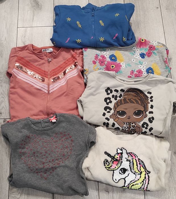 Paka bluzy roz 104/110